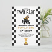 Invitation d'anniversaire 2 ans pour quad ATV (Debout devant)