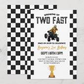 Invitation d'anniversaire 2 ans pour quad ATV (Devant / Derrière)