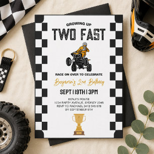 Invitation d'anniversaire 2 ans pour quad ATV