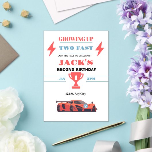 Invitation d'anniversaire 2 ans pour une croissanc (Insitu (Mariage))
