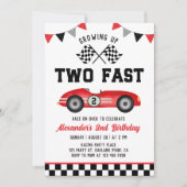 Invitation d'anniversaire 2 ans pour une voiture d (Devant)