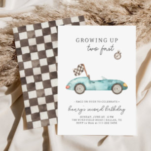 Invitation d'anniversaire 2 ans pour voiture de co