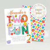 Invitation d'anniversaire 2 ans, Printemps Coloré,