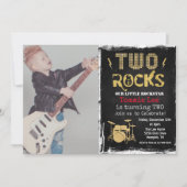 Invitation d'anniversaire 2 ans Rockstar Drumset A (Devant)