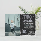 Invitation d'anniversaire 2 ans Rockstar Drumset A (Debout devant)