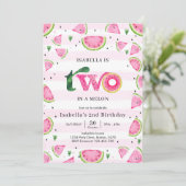 Invitation d'anniversaire 2 ans Two In A Melon Pas (Debout devant)