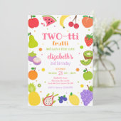 Invitation d'anniversaire 2 ans Two-tti Frutti Fru (Debout devant)