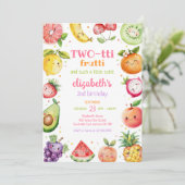 Invitation d'anniversaire 2 ans Two-tti Frutti Fru (Debout devant)