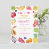 Invitation d'anniversaire 2 ans Two-tti Frutti Fru (Debout devant)