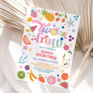 Invitation d'anniversaire 2 ans Twotti Frutti Frui