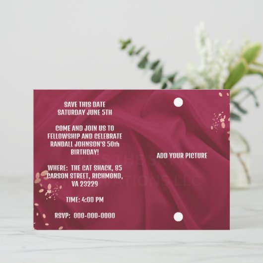 INVITATION D'ANNIVERSAIRE 2 ENREGISTRER LA DATE (Debout devant)