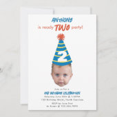 Invitation d'anniversaire 2ème Deux Bébé Visage Ph (Devant)