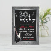 Invitation d'anniversaire 30 ans 30 Rocks Rockstar (Debout devant)