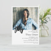 Invitation d'anniversaire 30 ans avec photo (Debout devant)