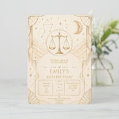 Invitation d'anniversaire 30 ans Balance | Céleste (Debout devant)