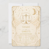 Invitation d'anniversaire 30 ans Balance | Céleste (Devant)