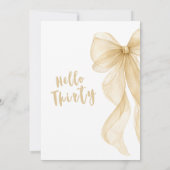 Invitation d'anniversaire 30 ans Champagne Bow (Dos)