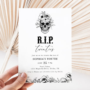 Invitation d'anniversaire 30 ans gothique RIP Twen