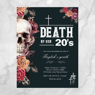 Invitation d'anniversaire 30 ans "Mort de sa vingt