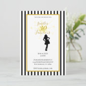 Invitation d'anniversaire 30 ans Noir & Or (Debout devant)