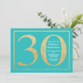 Invitation d'anniversaire 30 ans Paillettes Sarcel (Debout devant)