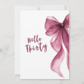 Invitation d'anniversaire 30 ans Plum Bow (Dos)