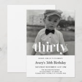 Invitation d'anniversaire 30 ans pour hommes avec (Devant / Derrière)