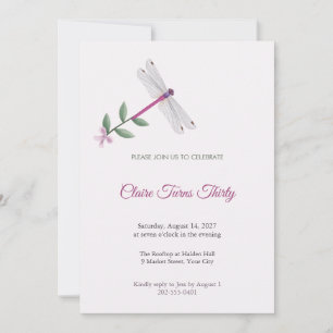 Invitation d'anniversaire 30 ans Roseate Skimmer