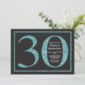 Invitation d'anniversaire 30 ans Tableau Noir Pail (Debout devant)