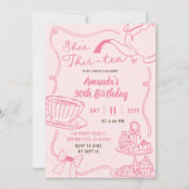 Invitation d'anniversaire 30 ans Thir-Tea dessinée (Devant)