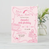 Invitation d'anniversaire 30 ans Thir-Tea dessinée (Debout devant)