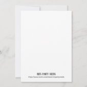 Invitation d'anniversaire 31 ans minimaliste thème (Dos)