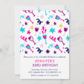 Invitation d'anniversaire 33 ans Cocktail Moderne (Devant)