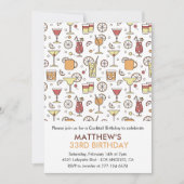 Invitation d'anniversaire 33 ans Cocktail Pattern  (Devant)