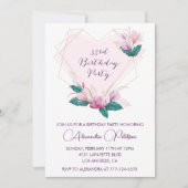 Invitation d'anniversaire 33 ans Élégant Boho rose (Devant)