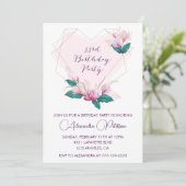 Invitation d'anniversaire 33 ans Élégant Boho rose (Debout devant)