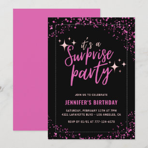 Invitation d'anniversaire 33 ans Fête surprise Ros