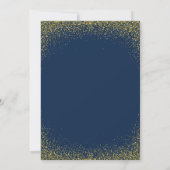 Invitation d'anniversaire 33 ans Paillettes Bleu O (Dos)