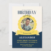 Invitation d'anniversaire 34 ans Chic Moderne  (Devant)