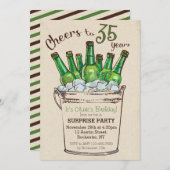 Invitation d'anniversaire 35 ans à boire (Devant / Derrière)