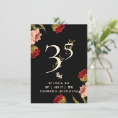 Invitation d'anniversaire 35 ans Luxe Avant Garde (Debout devant)