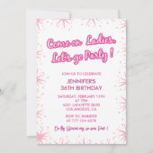 Invitation d'anniversaire 36 ans girly pour elle (Devant)