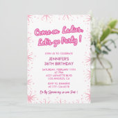 Invitation d'anniversaire 36 ans girly pour elle (Debout devant)