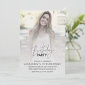 Invitation d'anniversaire 37 ans Fête d'anniversai (Debout devant)