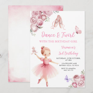 Invitation d'anniversaire 3 ans Danse et Tournoi d