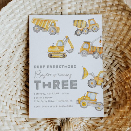 Invitation d'anniversaire 3 ans de construction