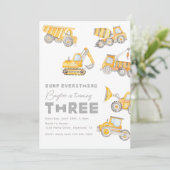 Invitation d'anniversaire 3 ans de construction (Debout devant)