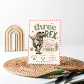 Invitation d'anniversaire 3 ans Dinosaure Trois Re