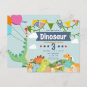 Invitation d'anniversaire 3 ans sur le thème des d (Devant / Derrière)
