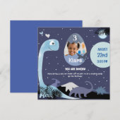 Invitation d'anniversaire 3 ans sur le thème des d (Devant / Derrière)